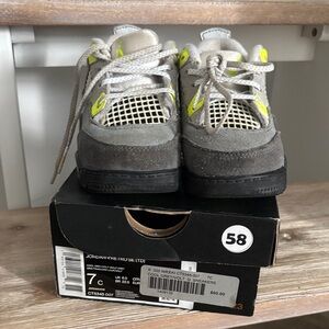 Nike Kids Sneakers - Gray and Neon Yellow